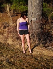 This fetching young girl is one of the naked outdoor moms