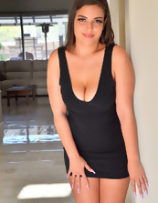 Solo pics of clothed MILF flashing tits and panties