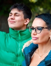 Older woman walking with boy in public MILF porn pics