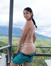 Exotic girl gets naked after she visits the countryside