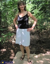 Mature wench is naked after going for a long hike