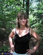 Mature wench is naked after going for a long hike