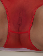 She is slowly removing her nurse outfit and revels her twat