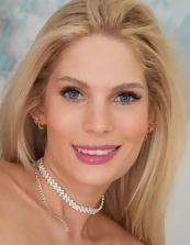 Blonde Milf In Satin Lingerie Set