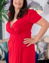 Mature Red Dress Tease Pics