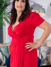 Mature Red Dress Tease Pics