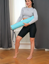 Yoga Milf With Hairy Pussy Stretches
