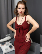 Young Hairy Babe Nude Couch Set