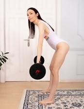 Flexible Babe Hairy Pussy Workout