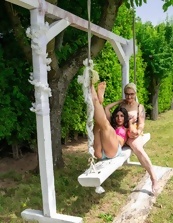 Granny Lesbian Outdoor Swing Set