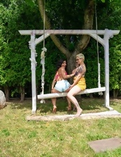 Granny Lesbian Outdoor Swing Set