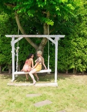 Granny Lesbian Outdoor Swing Set