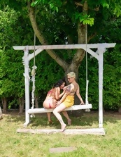 Granny Lesbian Outdoor Swing Set