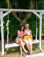 Granny Lesbian Outdoor Swing Set