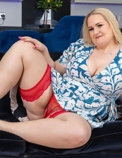 Mature Blonde Striptease Lingerie Pics