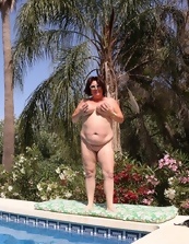 Mature Nude Pool Strip And Tease