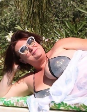 Mature Nude Pool Strip And Tease