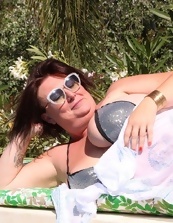 Mature Nude Pool Strip And Tease