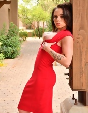 Milf In Red Dress Pussy Flash Set