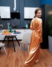 Shy Redhead Nude Kitchen Pics