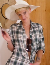 Blonde Stripping Hat And Lingerie Nude Pics