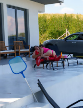 Busty Milfs Enjoying Poolside Pussy Licking