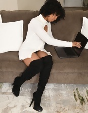 Ebony Babe Booty Tease Sofa Gallery