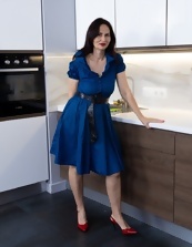 Mature Hairy Pussy Nude Kitchen Strip Pics