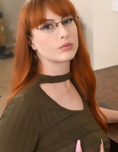 Redhead Secretary Nude Desk Strip Photos