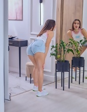 Fit Brunette Nude In Sneakers Pussy Tease Solo Pics Gallery