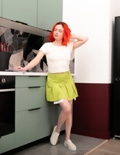 Redhead Milf Kitchen Strip Nude Photos Gallery