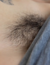 Hairy Brunette Solo Masturbation Photos