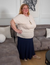 Plump Blonde Mature Stripping On Sofa Pics