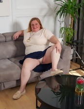 Plump Blonde Mature Stripping On Sofa Pics
