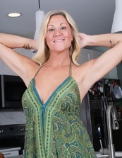 Blonde Milf In Green Dress Gallery