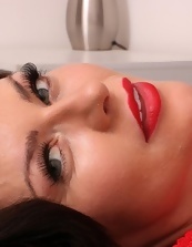 Mature Red Lingerie Striptease Gallery