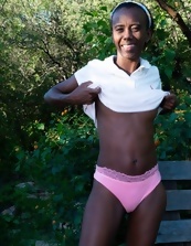 Outdoor Ebony Girl With Hairy Pussy Pics