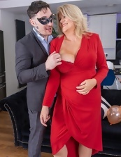 GILF Fuck Gallery With Red Dress And Lingerie Tease
