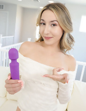 Naked Blonde Solo Vibrator Spread Pics