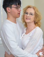 Mature Cougar Pics with Young Man Embrace