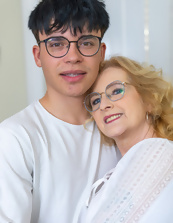 Mature Cougar Pics with Young Man Embrace