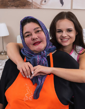 Mature Granny Apron Tease Photos