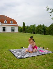 Outdoor Nude Trio Pics Spread Pose With Fingering