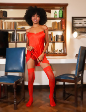 Black Babe Nude Solo Spread Pose Pics