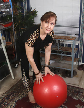 Mature Milf Naked Solo Tease Photos On Red Ball