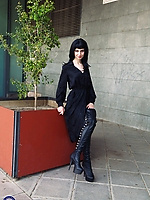 Brunette cougar porn pics with a horny goth girl