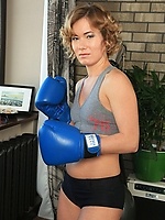 Unforgiving mature lady loves boxing as well as stripping