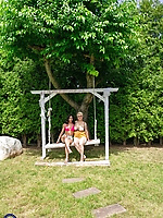 Lesbian grannies getting wild on the swing