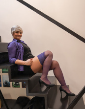 Mature Stocking Tease and Babe Couch Gallery