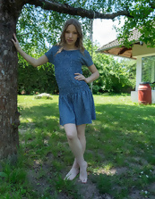 Blue Dress Booty Out Outdoor Tease Pics